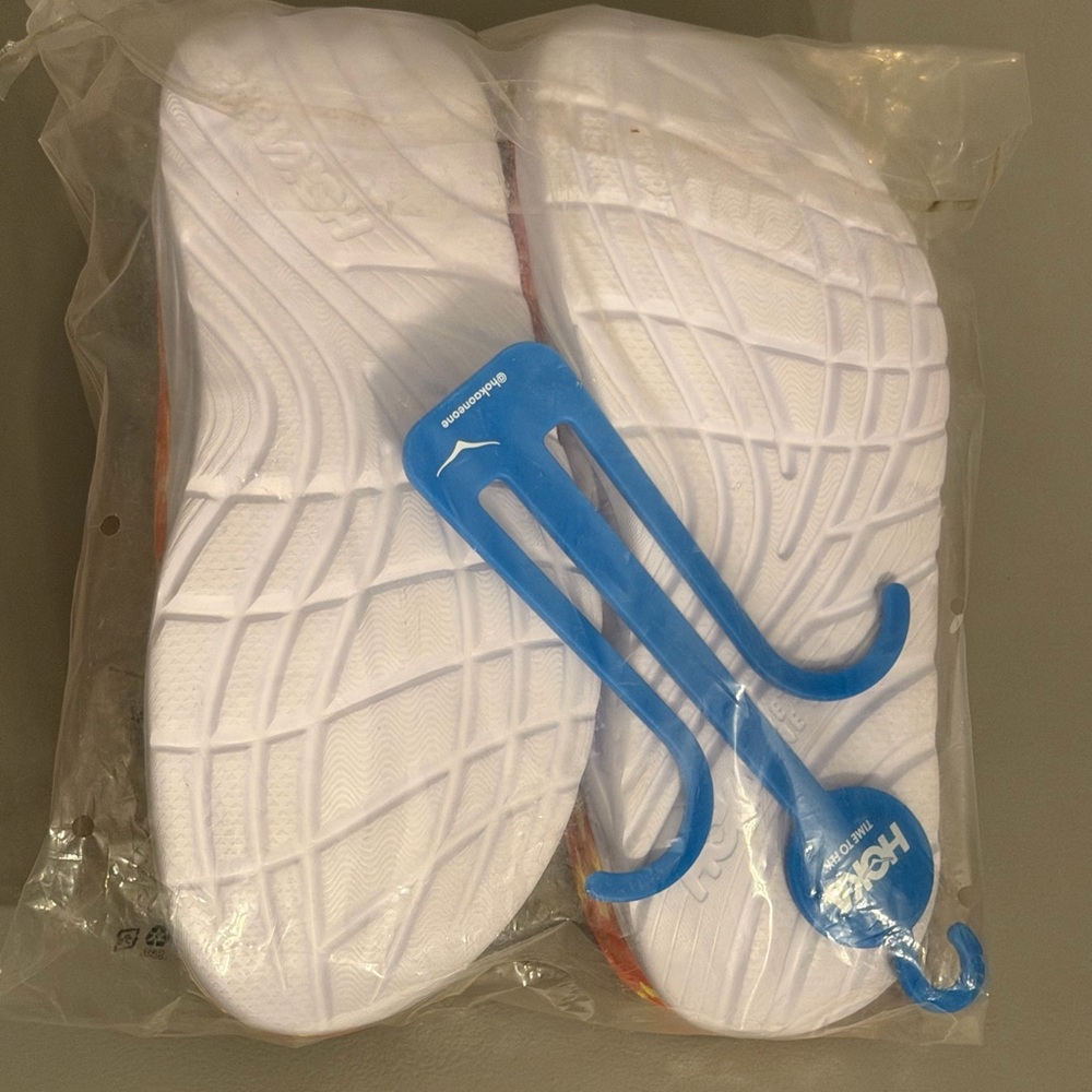 Hoka One One Ora Recovery Yellow/Pear Fiesta Slides Men’s 12 Women’s 14 - Picture 5 of 5
